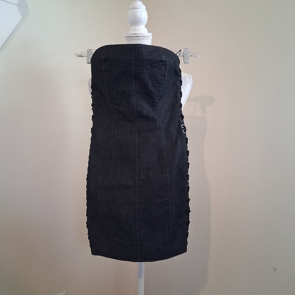 Cinq a Sept Gaia Dark Denim Strapless Mini Dress Size 2 - Picture 2 of 9